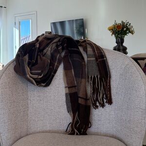 Plaid Brown Scarf